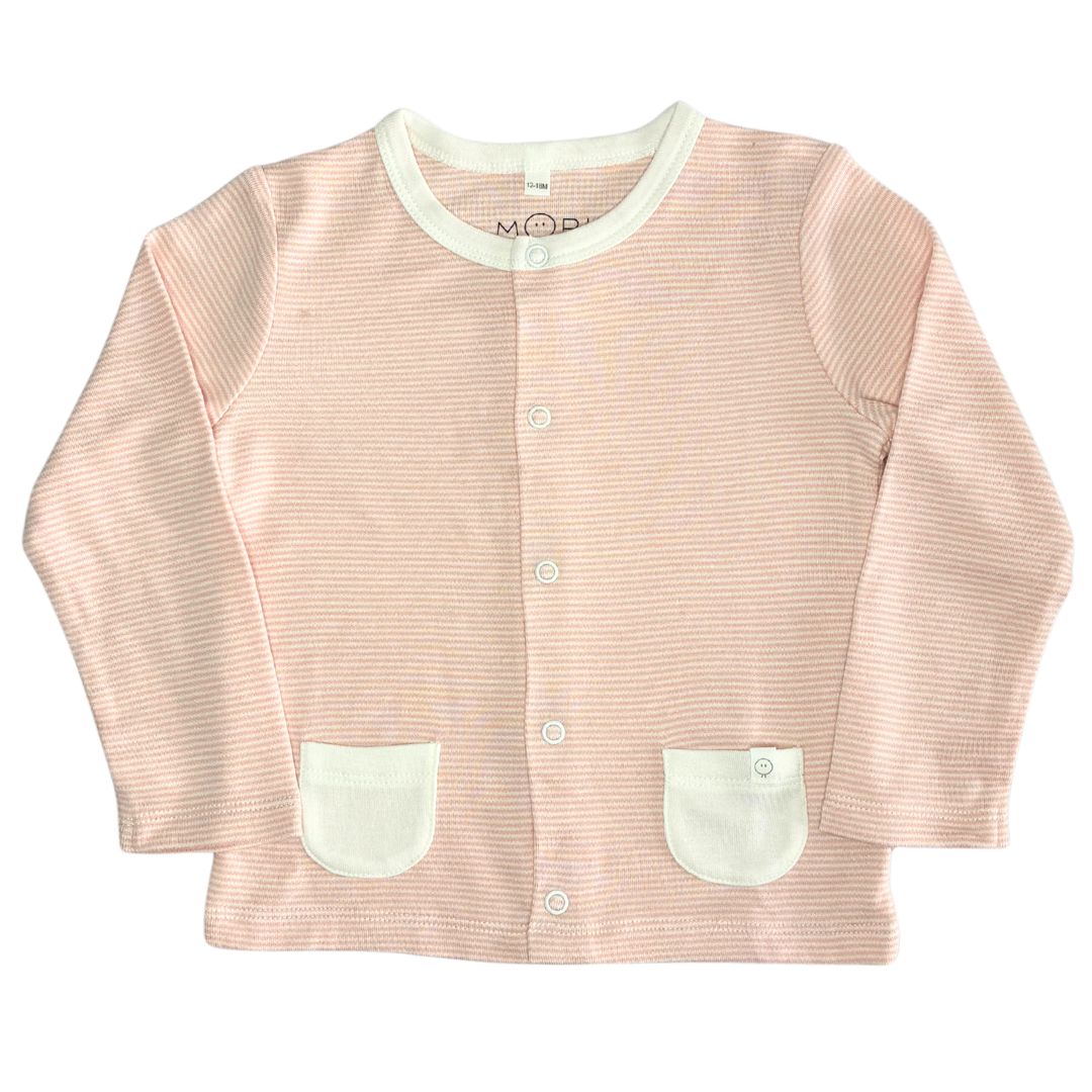blush pink baby cardigan