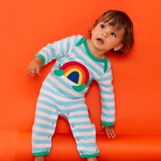 organic baby clothes rental striped turtle sleepsuit