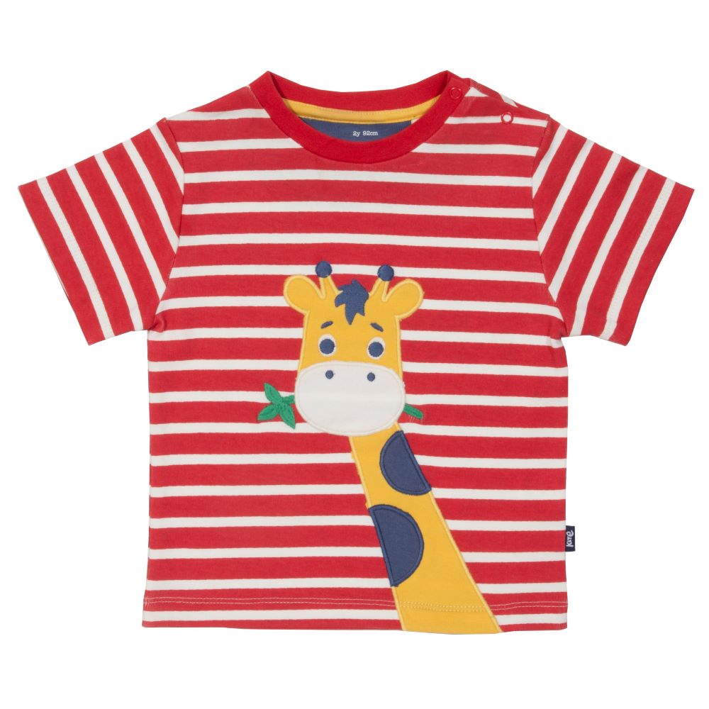Giraffe baby T-shirt - 9-12m, Kite Organic - Qookeee