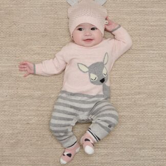 pink and grey babywear rental playsuit
