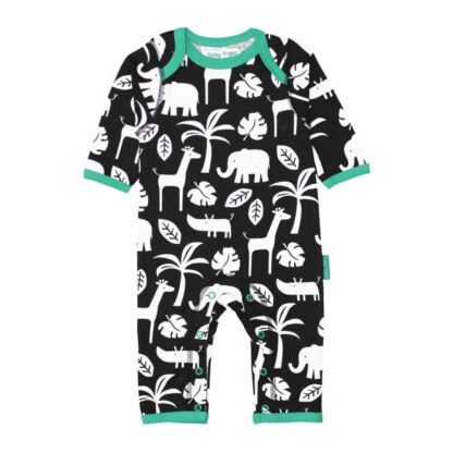 organic babywear rental jungle print sleepsuit