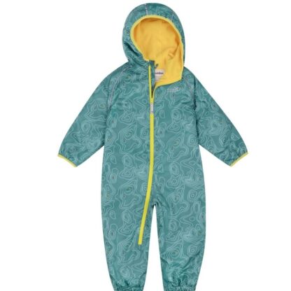green all in one puddle suit