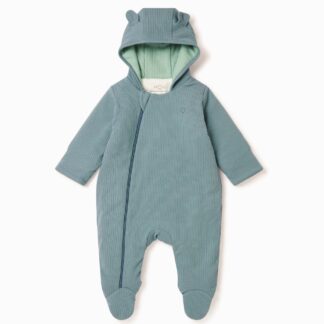 ribbed baby all in one pramsuit