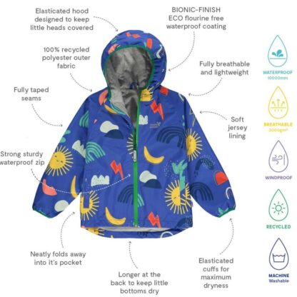 wind and waterproof blue baby lightweight jackets
