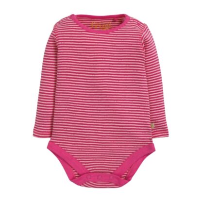 frugi stripy pink bodysuit