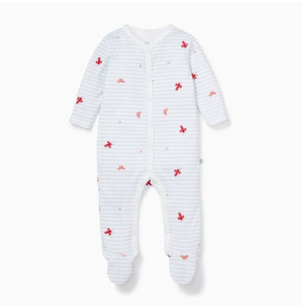 Mori baby Ocean sleepsuit - Qookeee