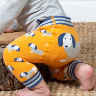 doggy baby knitted leggings