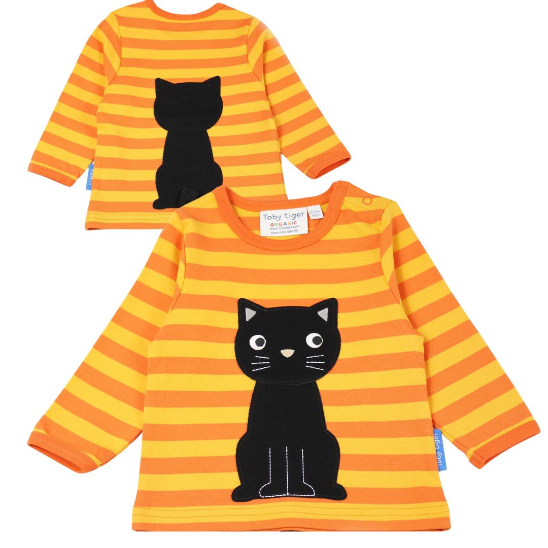 Toby Tiger Organic Black Cat LS top - Image 2