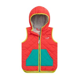 coral quilted gilet