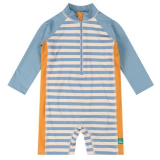 blue striped baby sunsuit