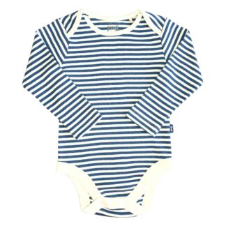 cream & navy stripe bodysuit