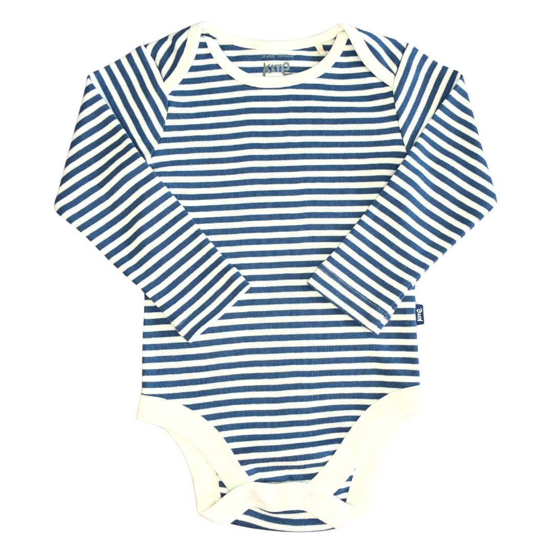 cream & navy stripe bodysuit