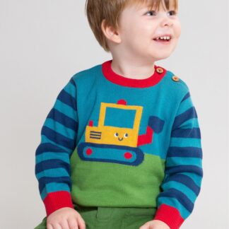 colourful baby clothes cherry picker jumper