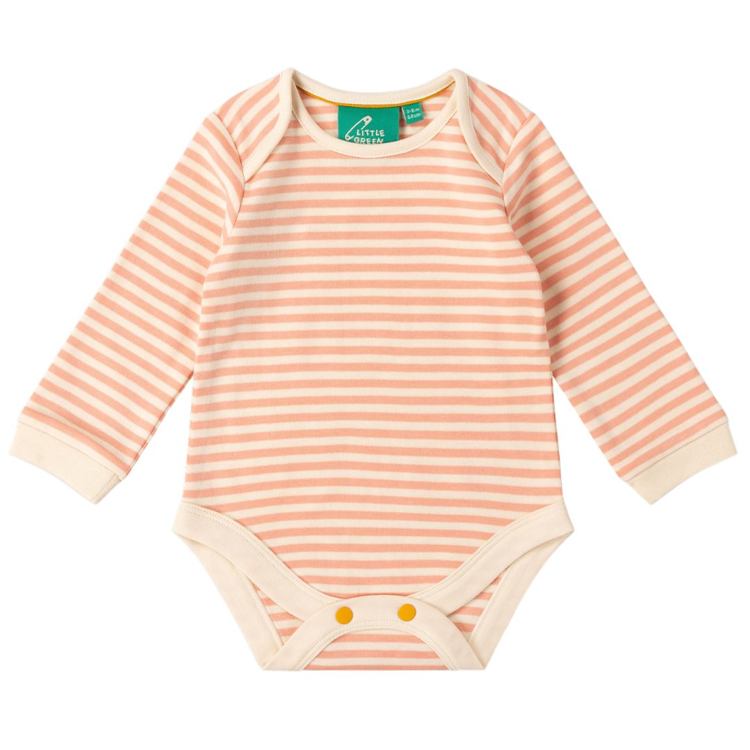 Petals striped long sleeve bodysuit